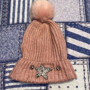 Brand new pink Victoria secret pompom beanie hat